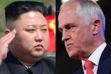 A composite image of Kim Jong-un and Malcolm Turnbull.