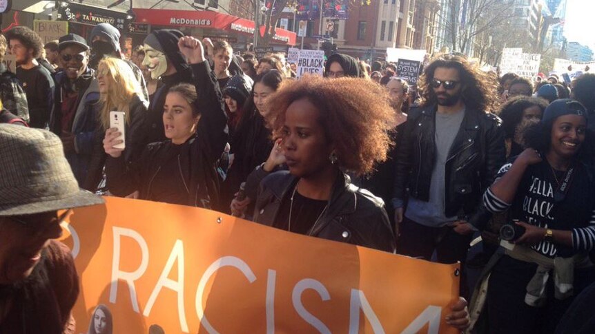 Black Lives Matter rally in Melbourne