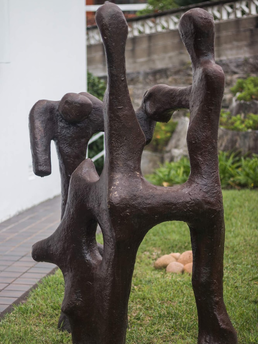 Bronze sculptures in Olga Horak's garden