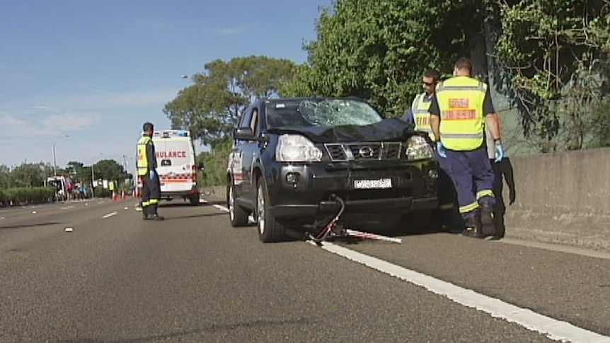 A car collides with six cyclists in Sydney