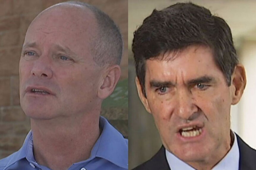 (LtoR) former Qld premier Campbell Newman and independent MP Peter Wellington
