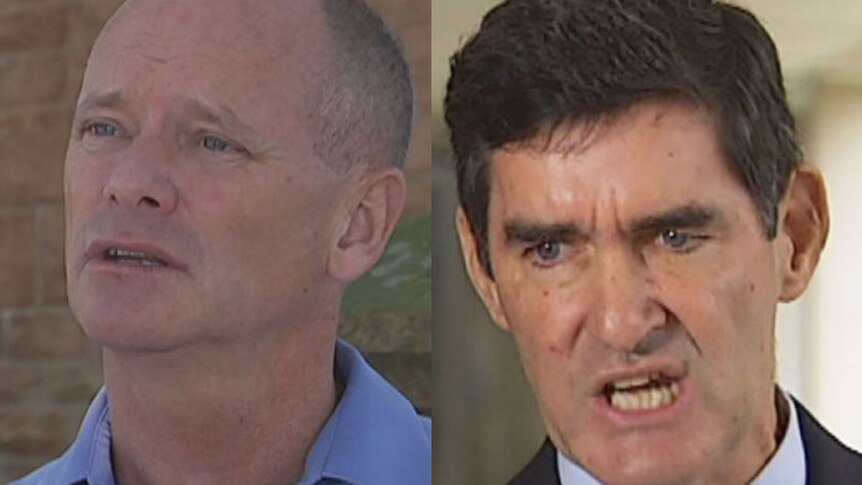 (LtoR) former Qld premier Campbell Newman and independent MP Peter Wellington