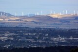 The Waubra Wind Farm sits beyond the Victorian city of Ballarat