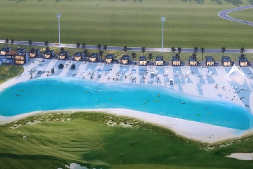 An artist impression of a pool at a luxury country club