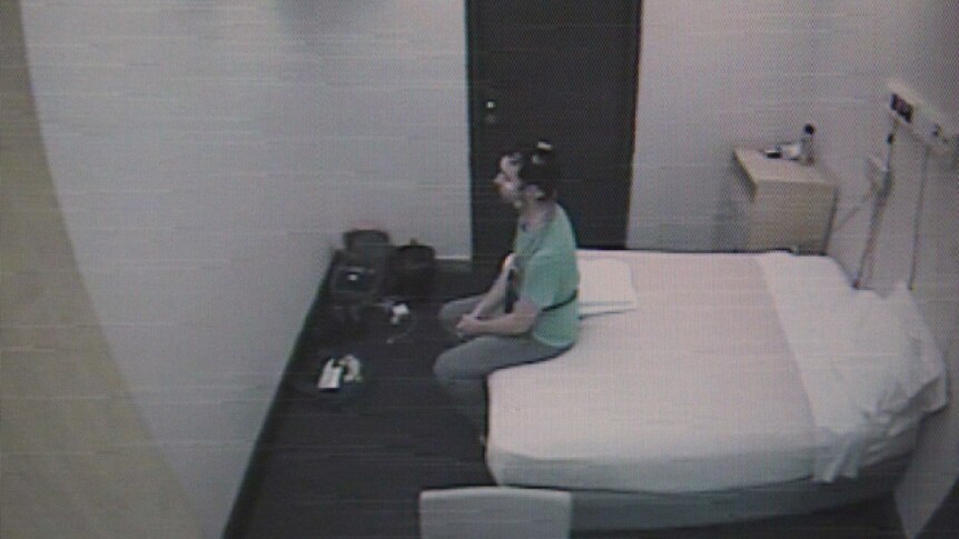 Joel Werner as seen through a CCTV camera, 2016