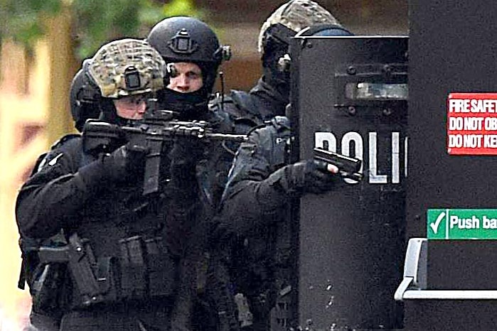 Police at Martin Place siege