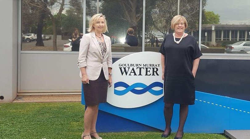 New G-MW chair Diane James and Victorian water minister Lisa Neville