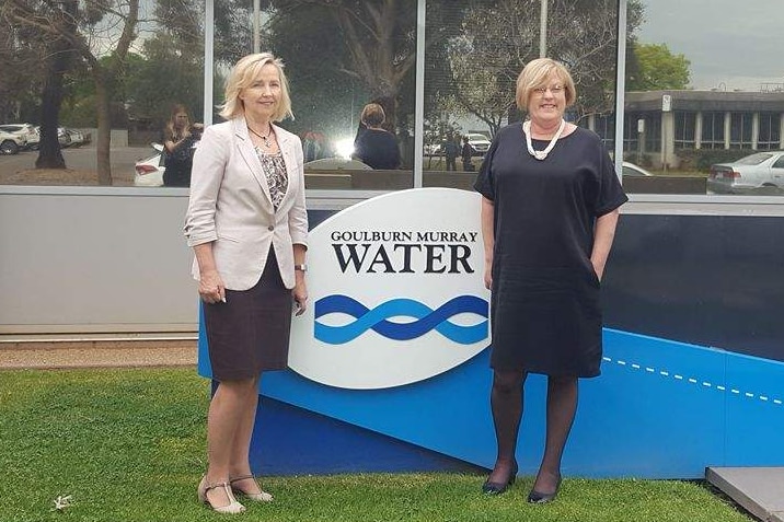New G-MW chair Diane James and Victorian water minister Lisa Neville