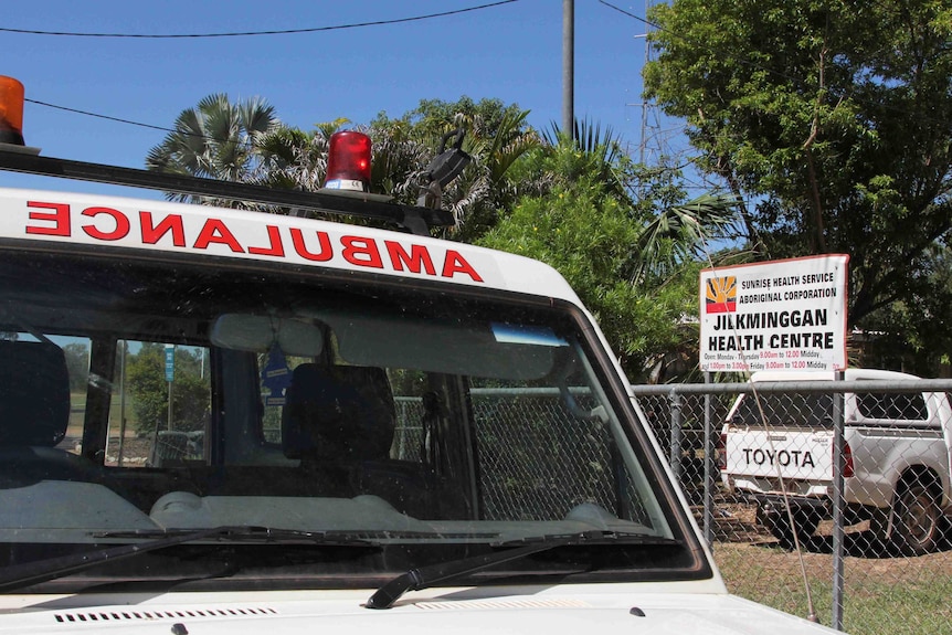 A health clinic and an ambulance