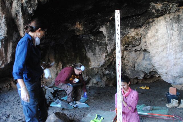 Archaeologists at a cave in WA's Mid West