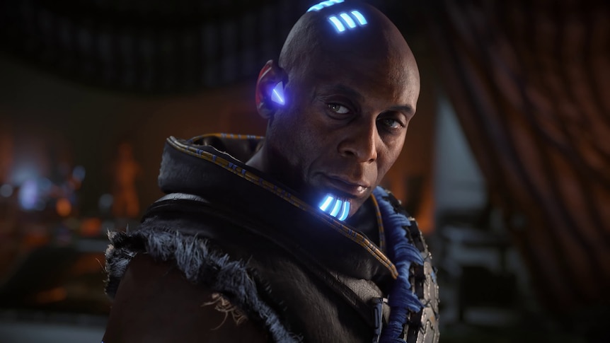 Sylens from Horizon Forbidden West, played by Lance Reddick (Guerrilla Games, Sony Interactive Entertainment)