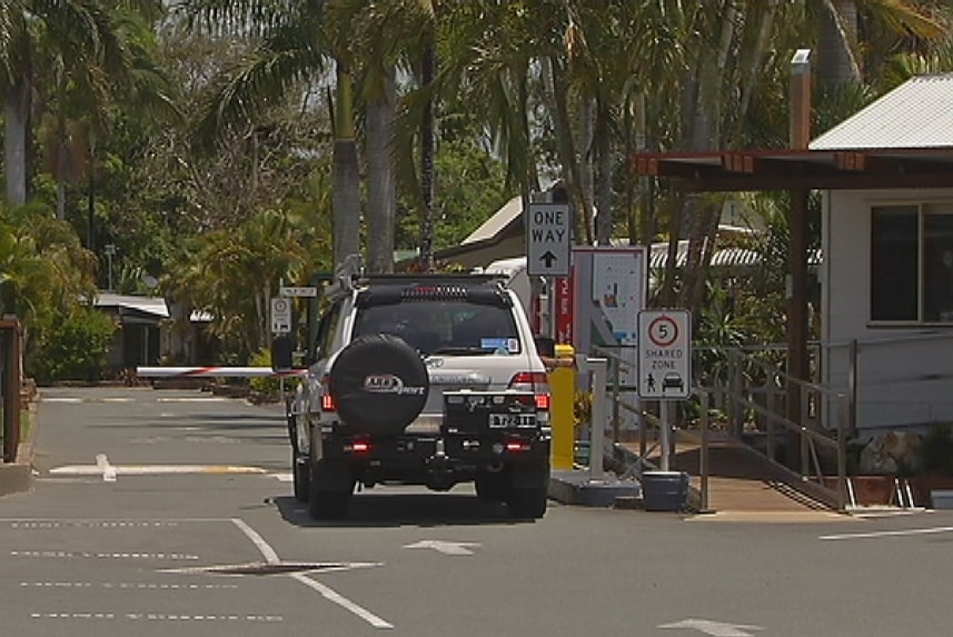 Car enters Maroochy River Caravan Park