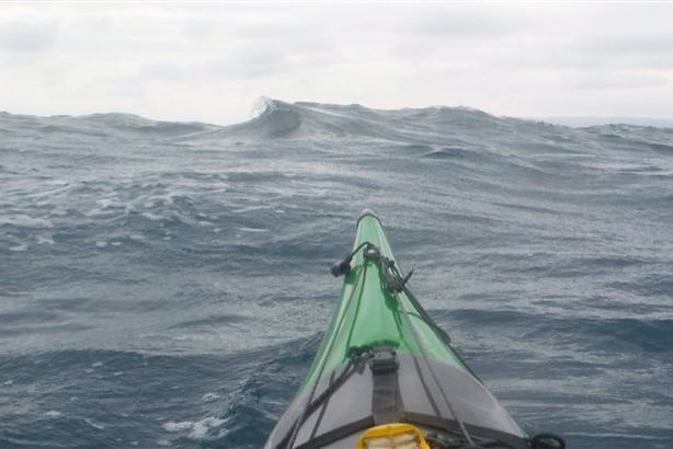 A view of the waves Rodney Biggs navigated through on Backstairs Passage.