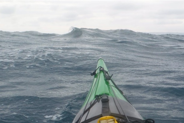 A view of the waves Rodney Biggs navigated through on Backstairs Passage