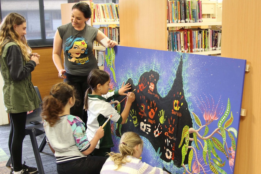 Students add to Yurauna Centre artwork