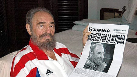 Fidel Castro: some people, with reason, said I looked a little thinner, as the only thing unfavourable.