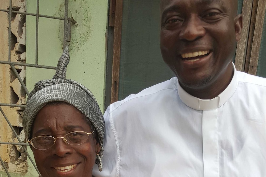 Joseph and his mother Amenla-Akuba Ewule