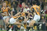 Darren Lockyer on the charge