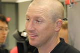 Australian cricket player Brad Haddin being interviewed on 8 May 2015.