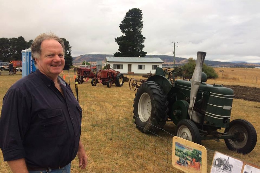 Chris Wisbey with a tractor