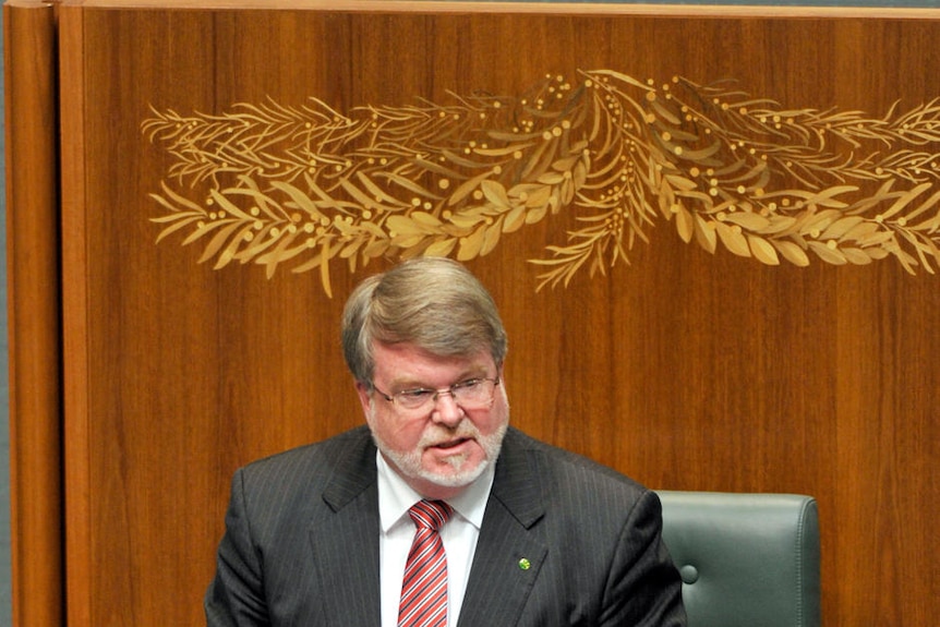Speaker Harry Jenkins stands in Parliament House