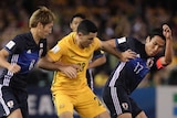 Tommy Rogic takes on the Japan defence