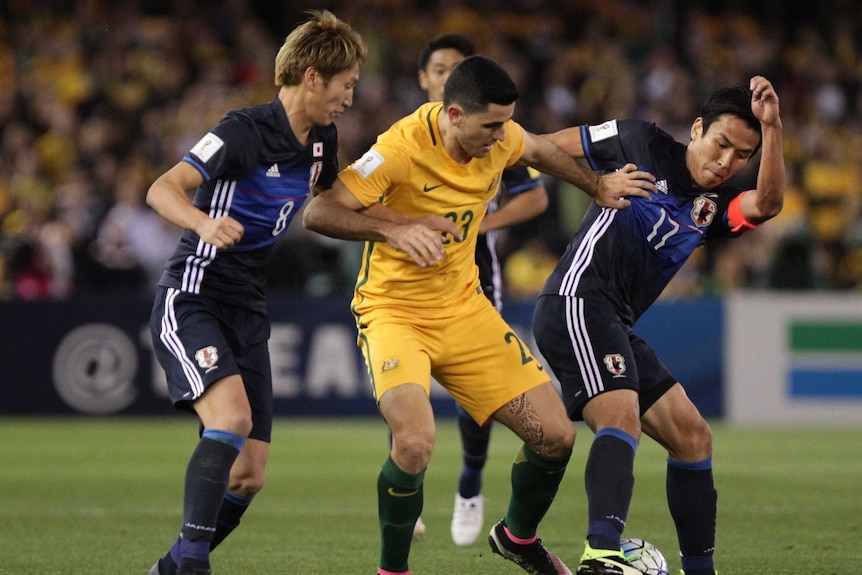 Tommy Rogic takes on the Japan defence