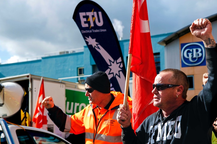 Union Workers protest