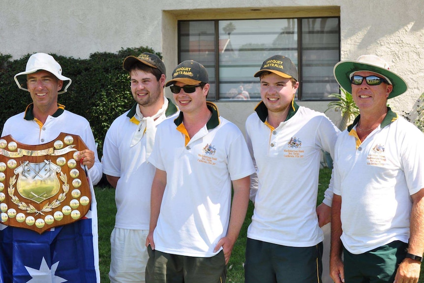 Australian croquet team after winning the 2017 MacRobertson shield