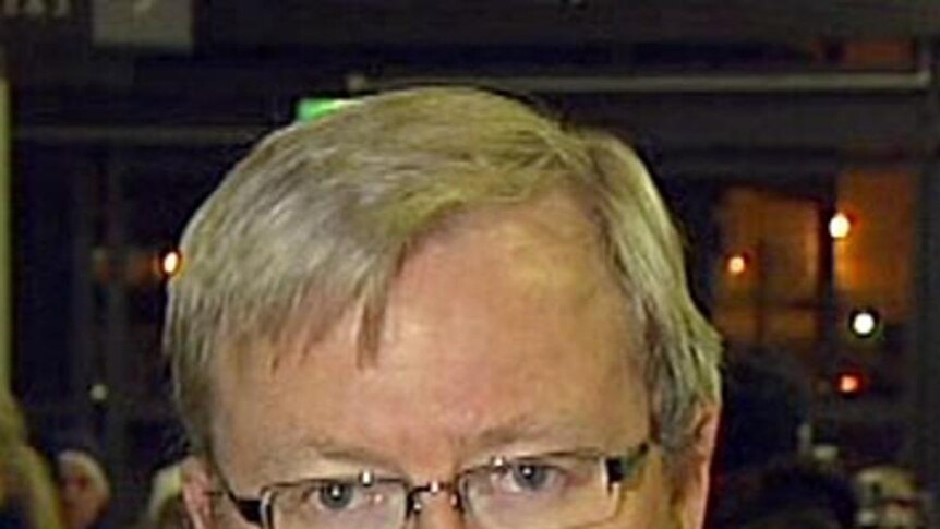 Kevin Rudd at the Vinnies CEO Sleepout