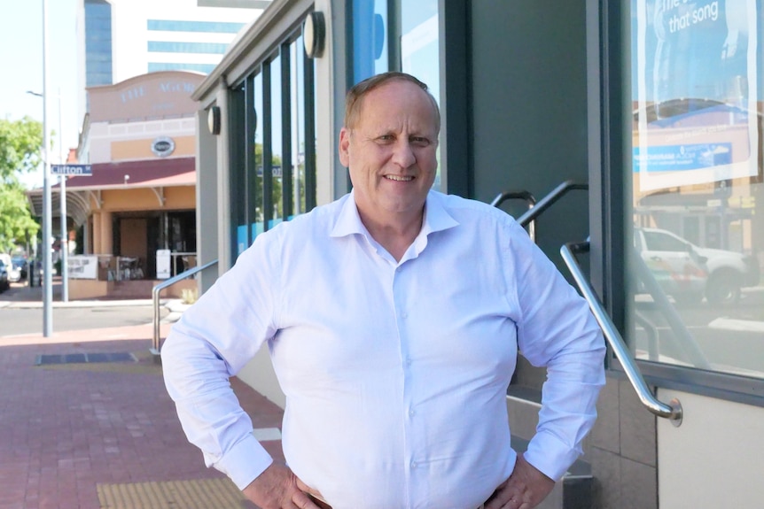 Bunbury member Don Punch stands in the Bunbury main street 