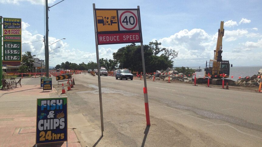 Reconstruction work along Cardwell's foreshore continues in April 2013