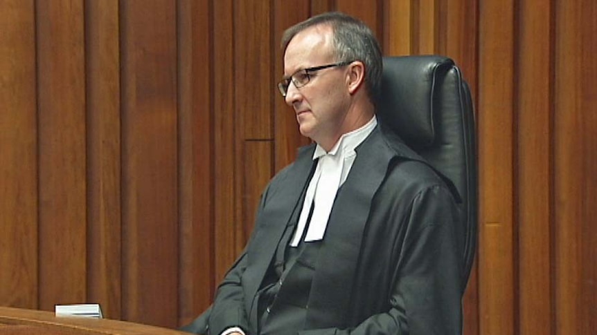 Justice Robert Pearce in Tasmania's Supreme Court in Hobart.