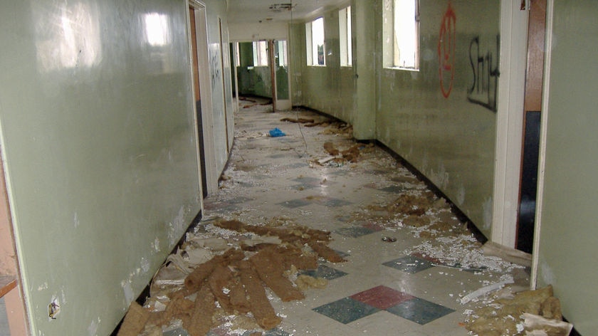 Vandalised former maternity hospital at Devonport, Tasmania