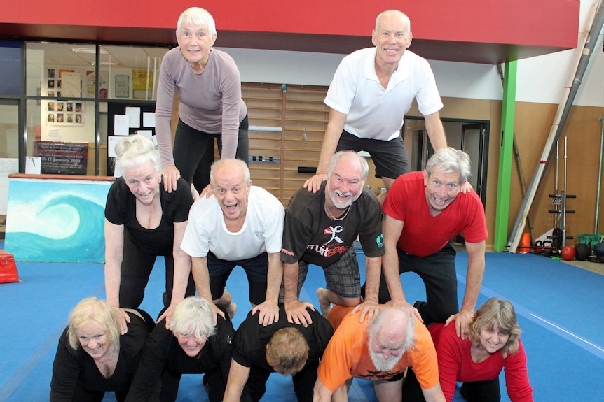 Albury Fruit Bats human pyramid