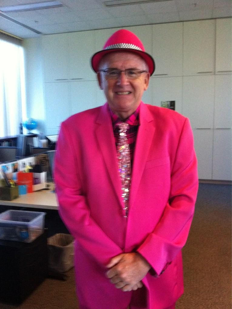 Walshy resplendent in pink on Ladies Day