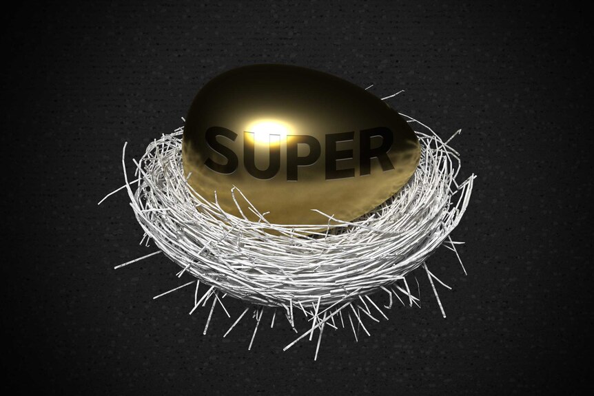 Graphic of a golden egg in a soft nest with the word 'Super' on the egg.
