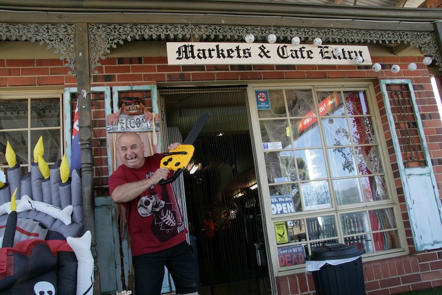 Jim Whitwell outside the Creepy Hollow