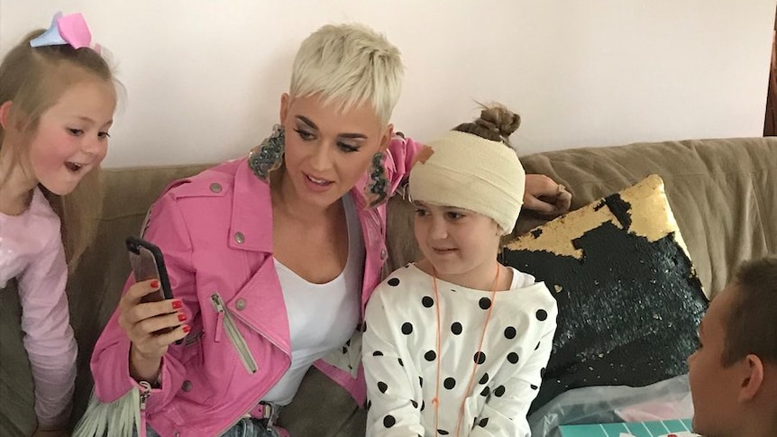 Katy Perry with Adelaide fan Grace Moore