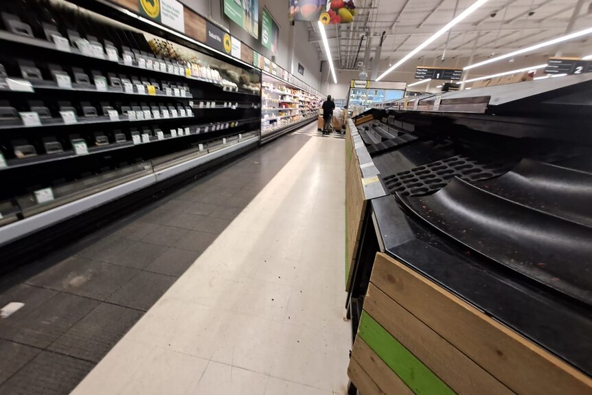 Empty shelves in Derby supermarkets