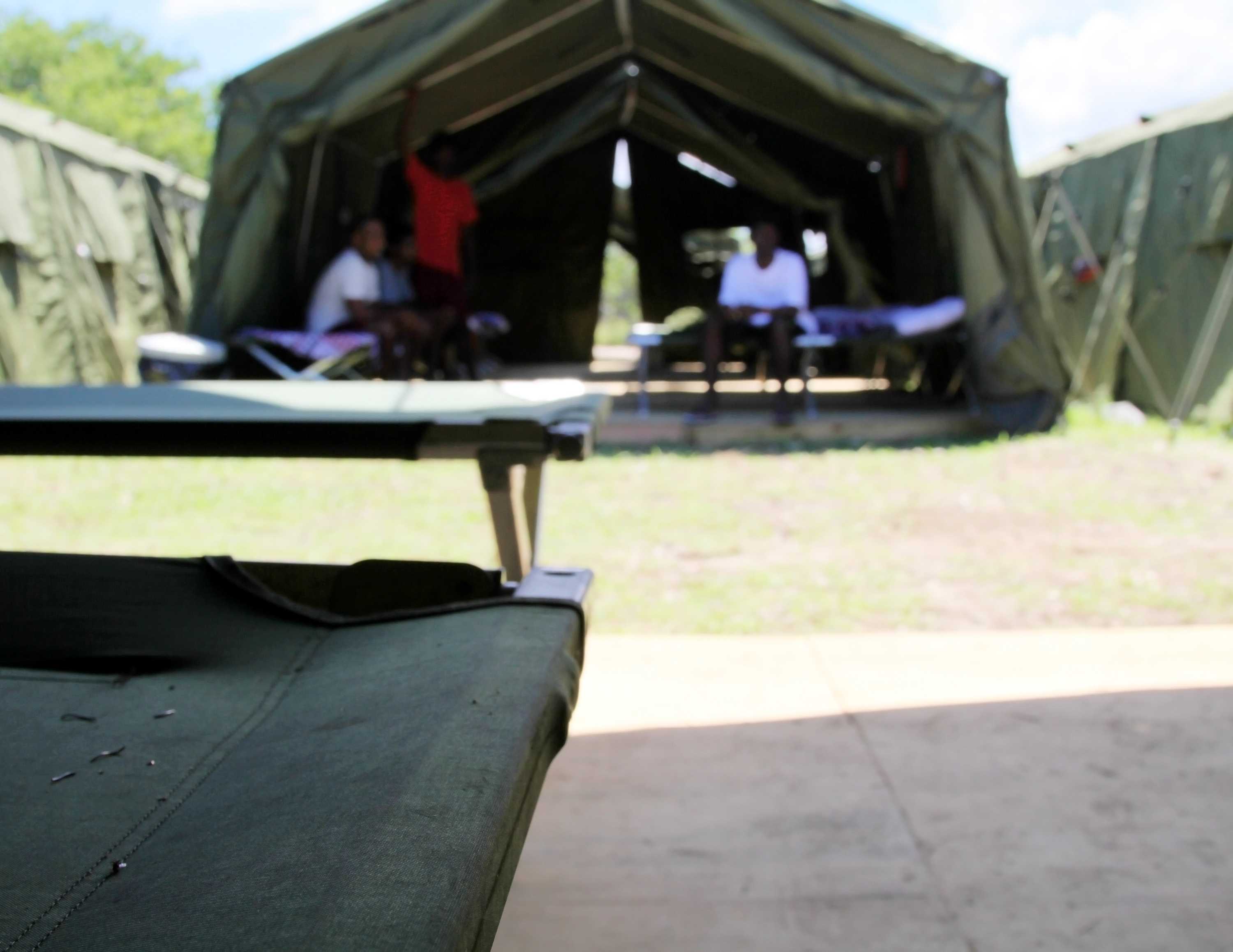 Tent accommodation for asylum seekers on Nauru.