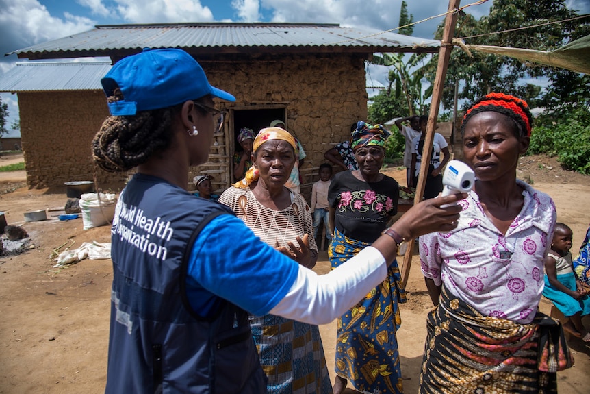 WHO worker in Congo during the 2018 Ebola outbreak