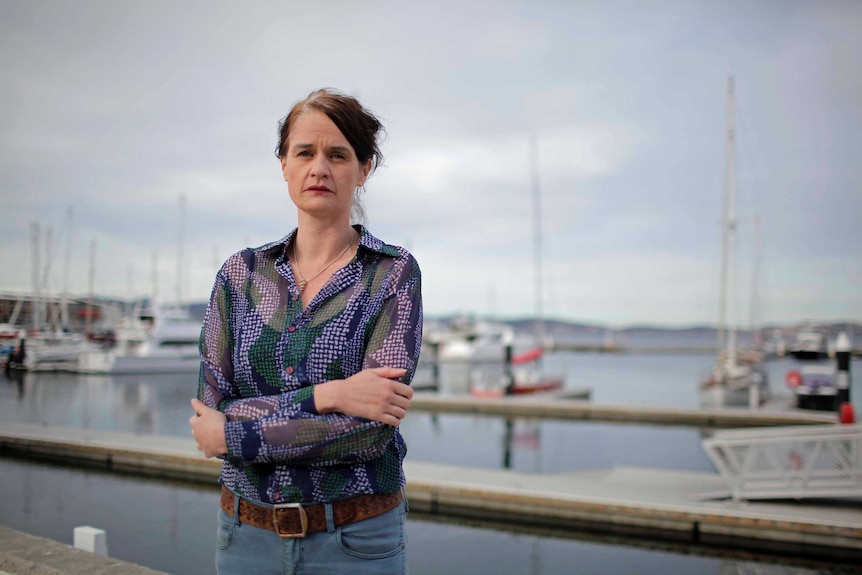 Environment Tasmania's Laura Kelly on the Hobart waterfront.