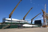 Massive turbine blades arrive for the Musselroe wind farm