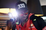 Chris Gayle at Melbourne airport