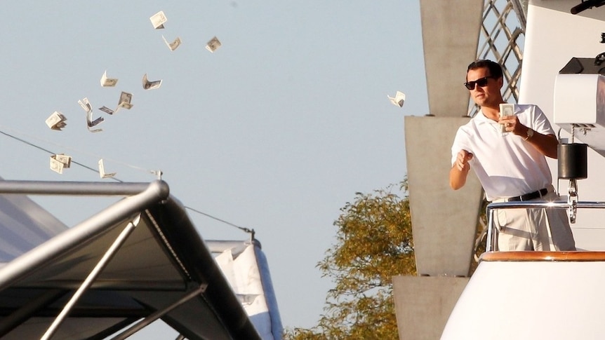 Jordan Belfort in the film Wolf of Wall Street