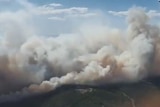 aerial view of a bushfire