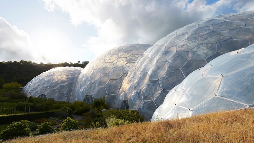 The Eden Project in Cornwall, England, an educational environmental charity