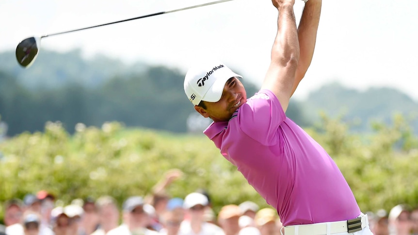 Jason Day drives at US Open