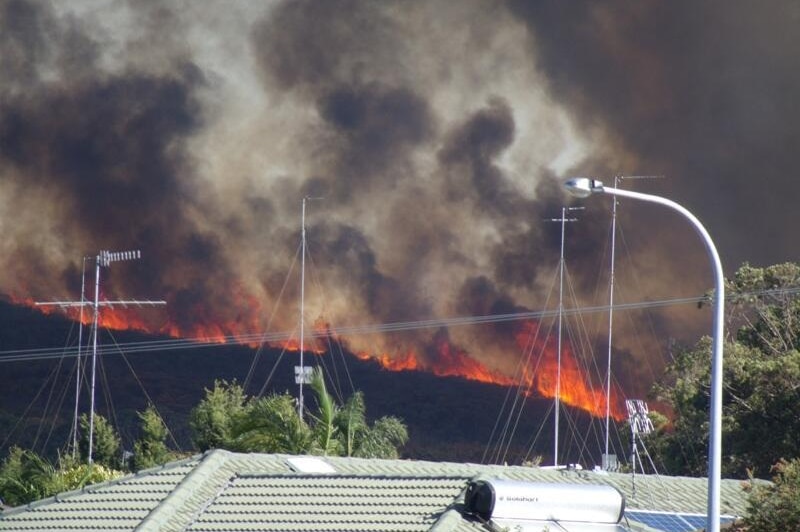 Bushfire at Fingal Bay at Port Stephens on Sunday, October 13